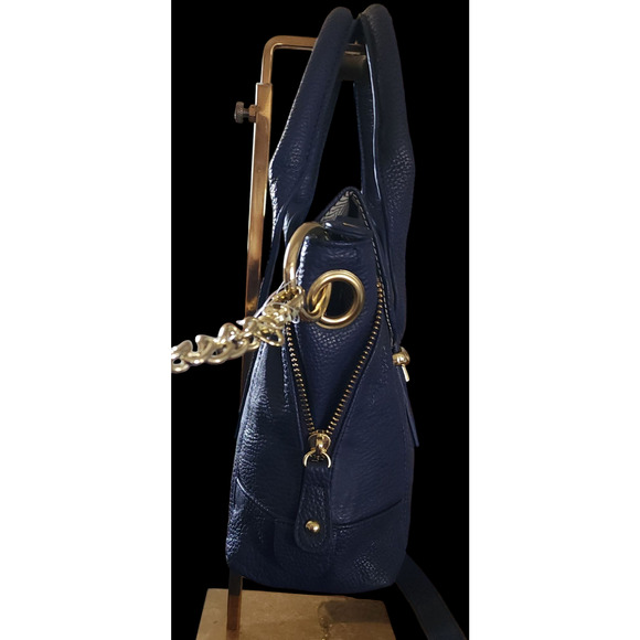 Steve Madden royal blue faux-leather Satchel shoulder bag. - Picture 6 of 8